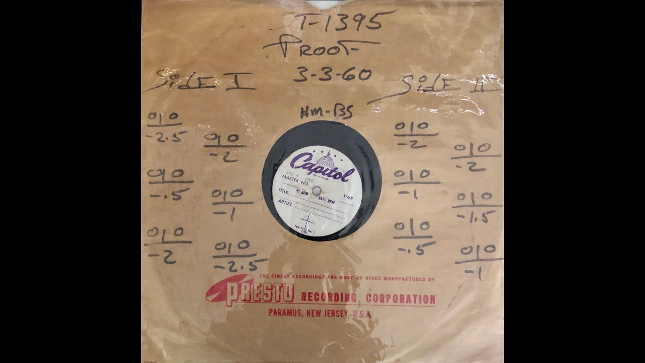 Nat King Cole / Metal acetate disc for 