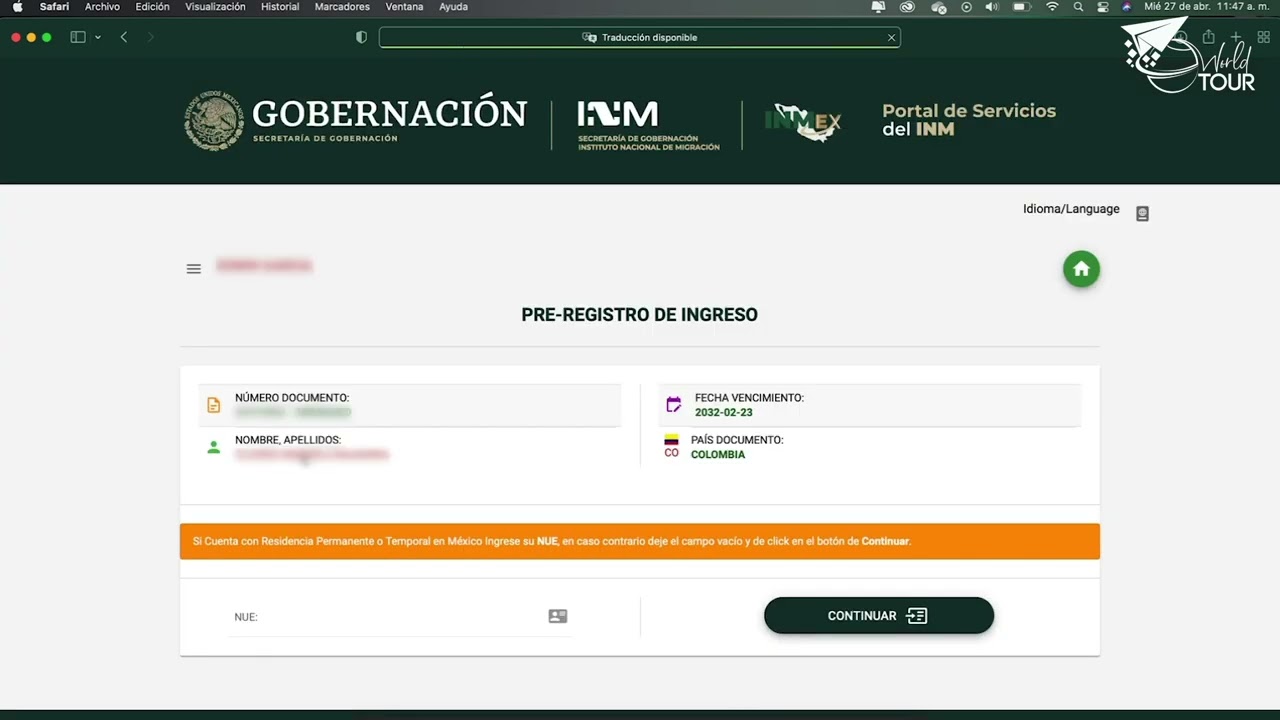 Pre-Registro migratorio Mexico #mexico