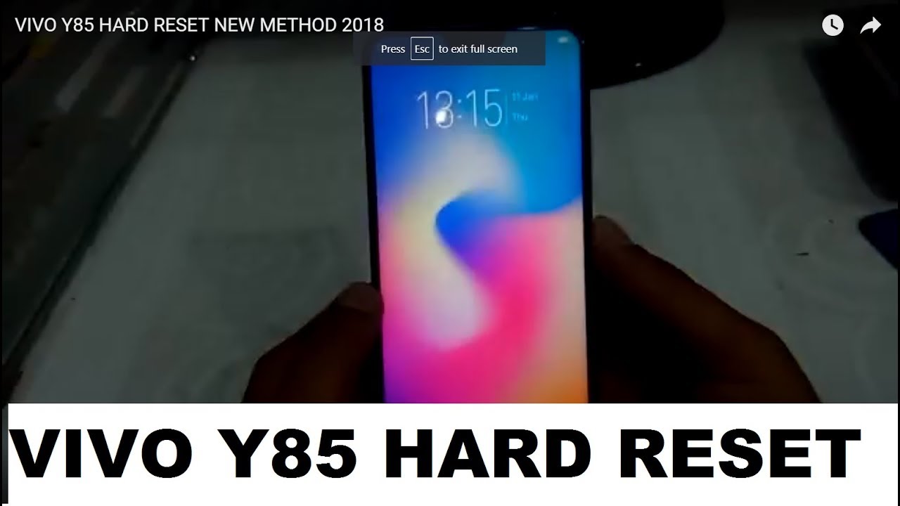 VIVO Y85 HARD RESET NEW METHOD 2018