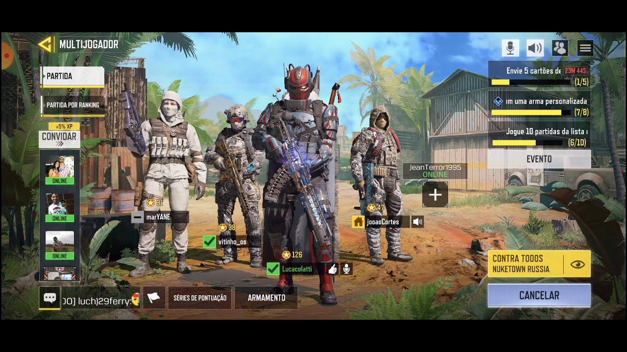 jogando COD com skin 