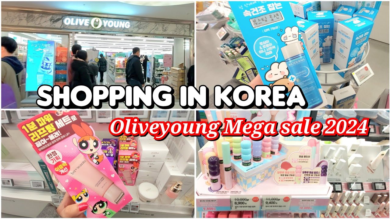 Shopping in korea 🇰🇷 vlog, OLIVE YOUNG MEGA SALE 2024 🛍 New skincare & makeup products