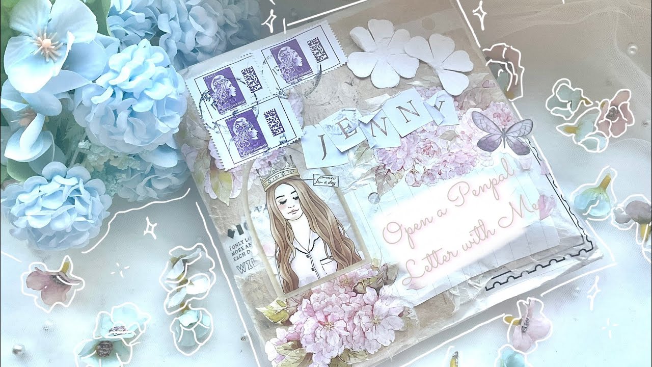 Open another beautiful Penpal Letter with Me 💕 | real-time (asmr + music)
