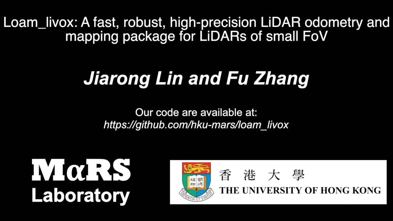 Loam_livox:A fast, robust, high-precision LiDAR odometry and mapping package for LiDARs of small FoV