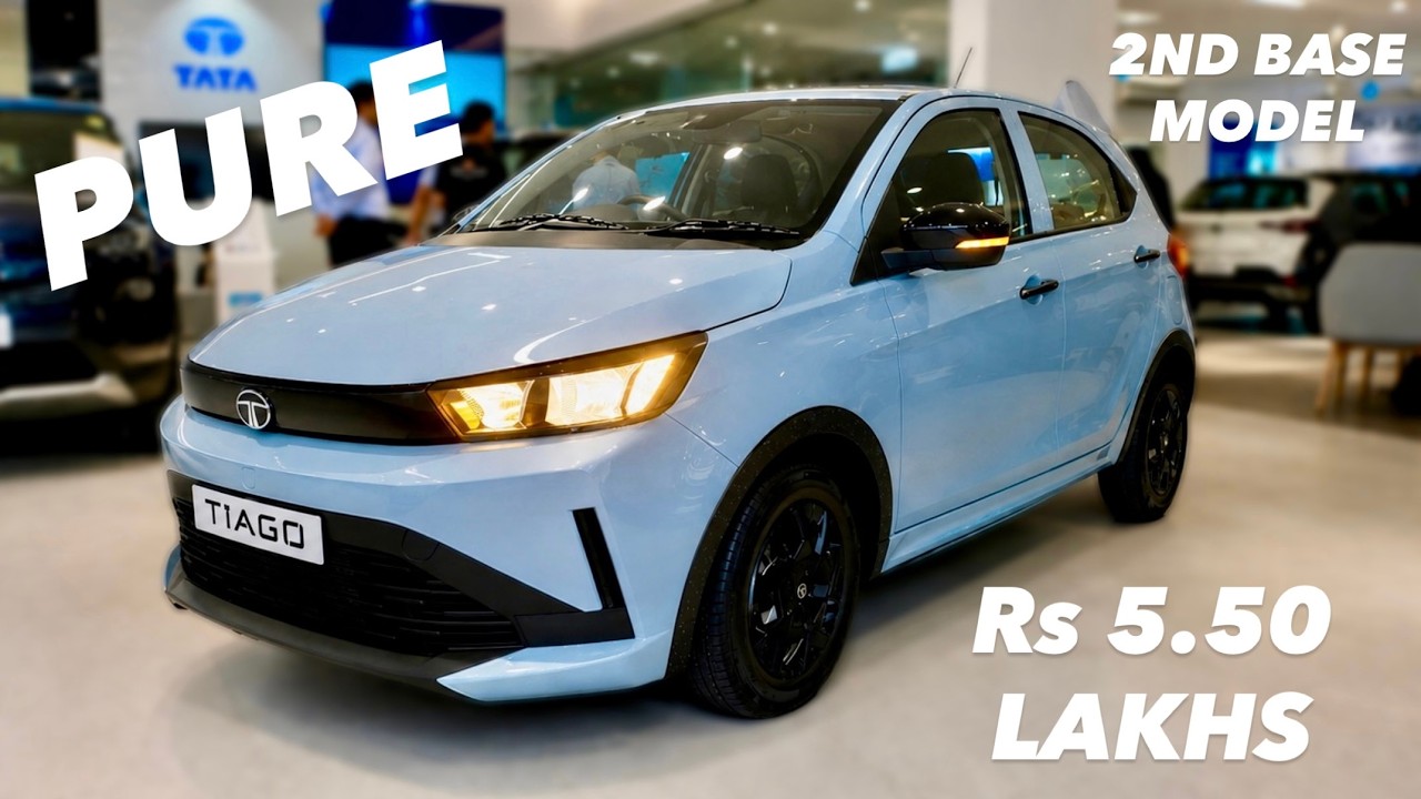 NEW 2026 TATA TIAGO PURE 😍 Rs 5.50 LAKHS ❤️ TATA TIAGO 2ND BASE MODEL PURE | NEW TIAGO PURE REVIEW
