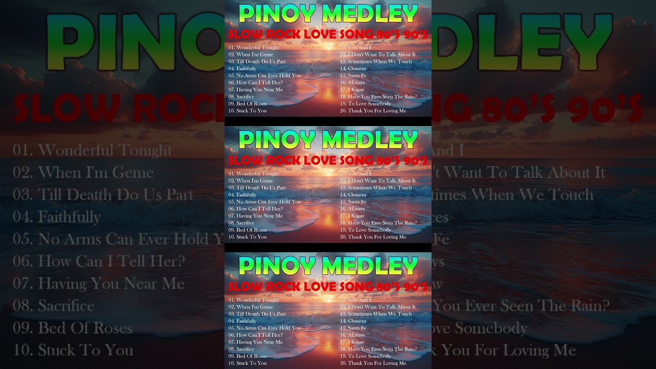 SLOW ROCK MEDLEY COLLECTION 💖 NONSTOP SLOW ROCK LOVE SONGS 80S 90S 💖 MGA LUMANG TUGTUGIN NOONG 90S