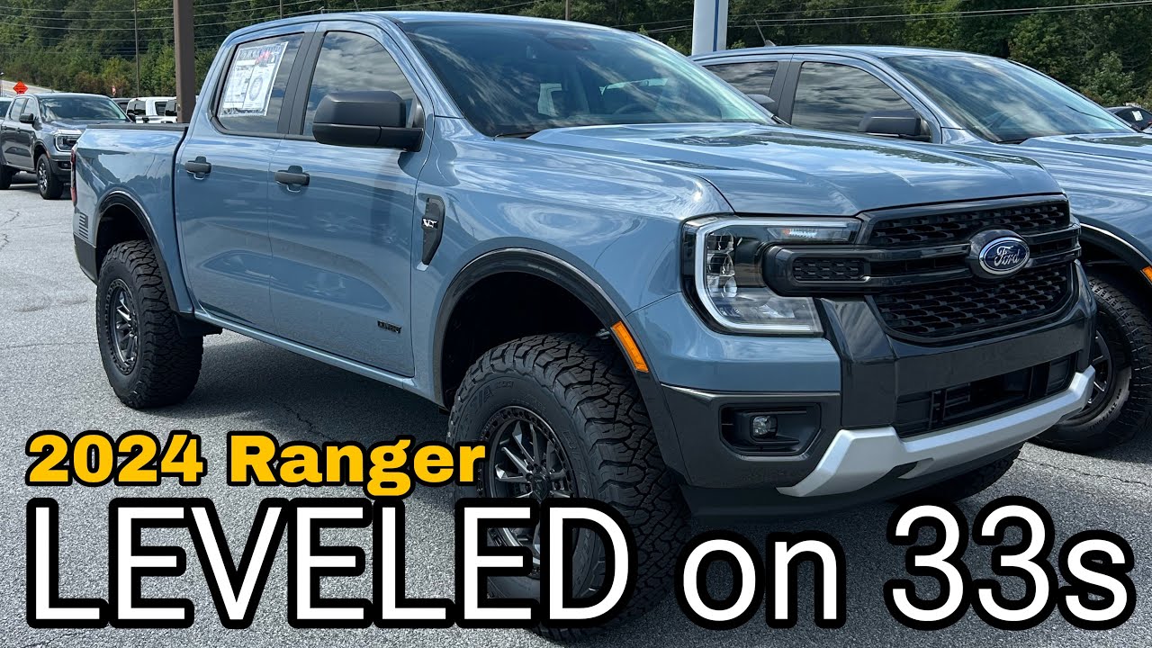 Ford Ranger 2024 года выпуска, 2,5 дюйма, 33 дюйма, сравнение со стандартным вариантом