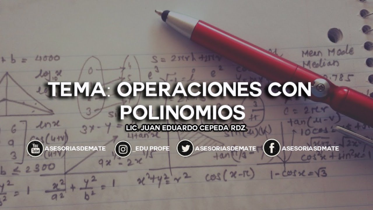 DIRECTO | Operaciones con polinomios (Suma,resta,multiplicación y división)