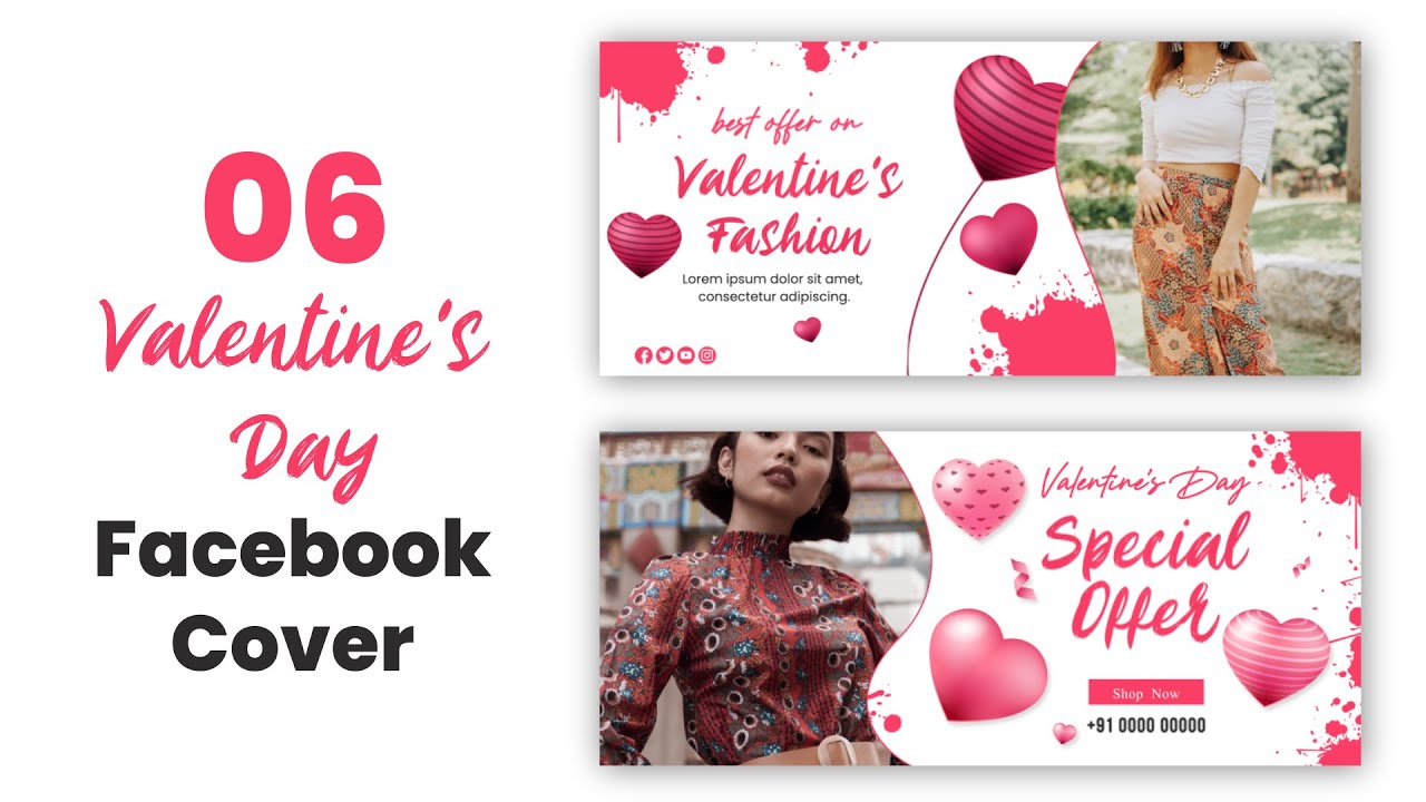 Valentine's Day Facebook Cover After Effects Templates