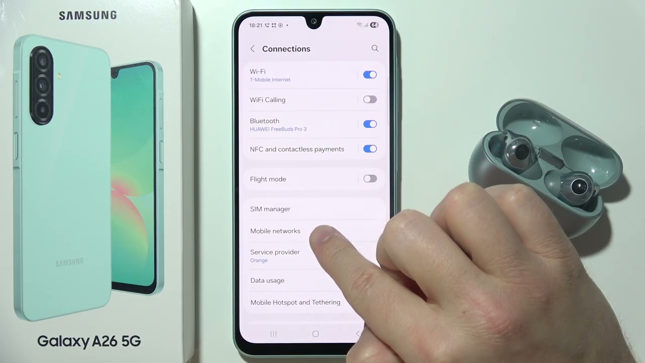Samsung Galaxy A26 5G: как включить 5G-соединение