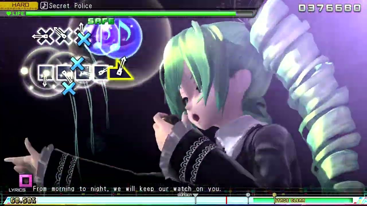 Project DIVA Mega Mix+ - Secret Police (Hard) 76.07%