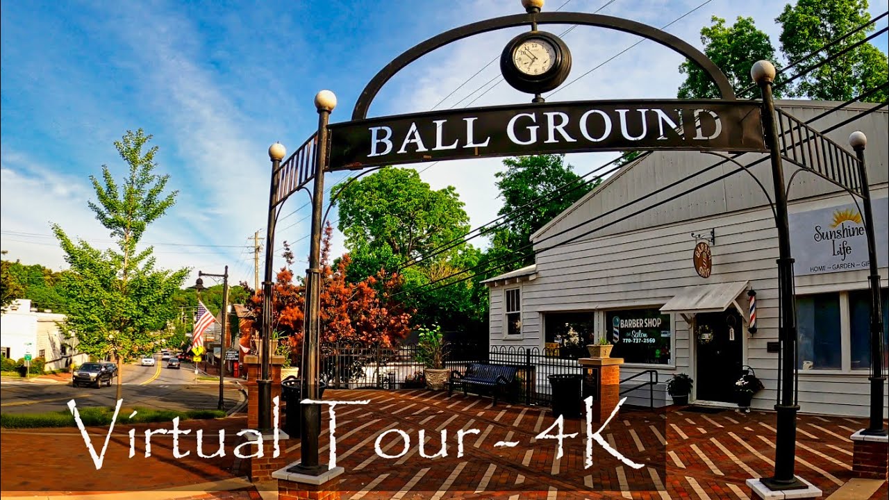 Ball Ground, GA - Downtown Walking Tour - Georgia Suburb 4K