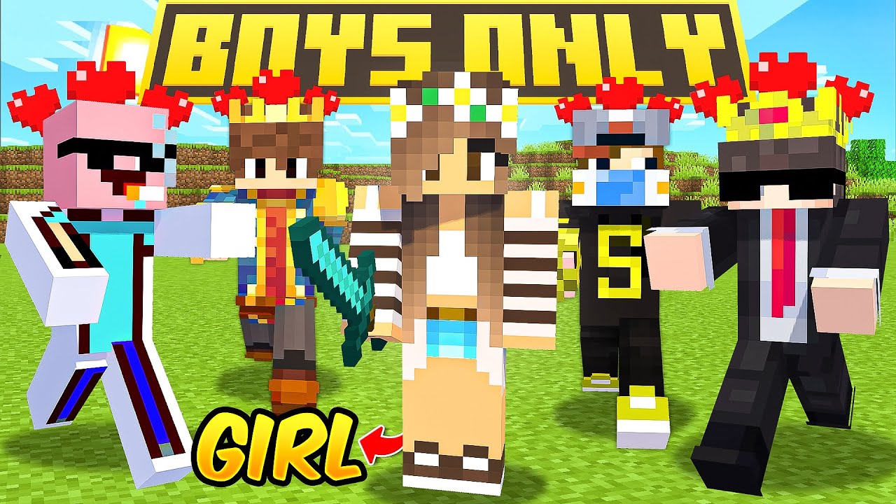 I Secretly Joined a 'BOYS ONLY' Server in Minecraft...