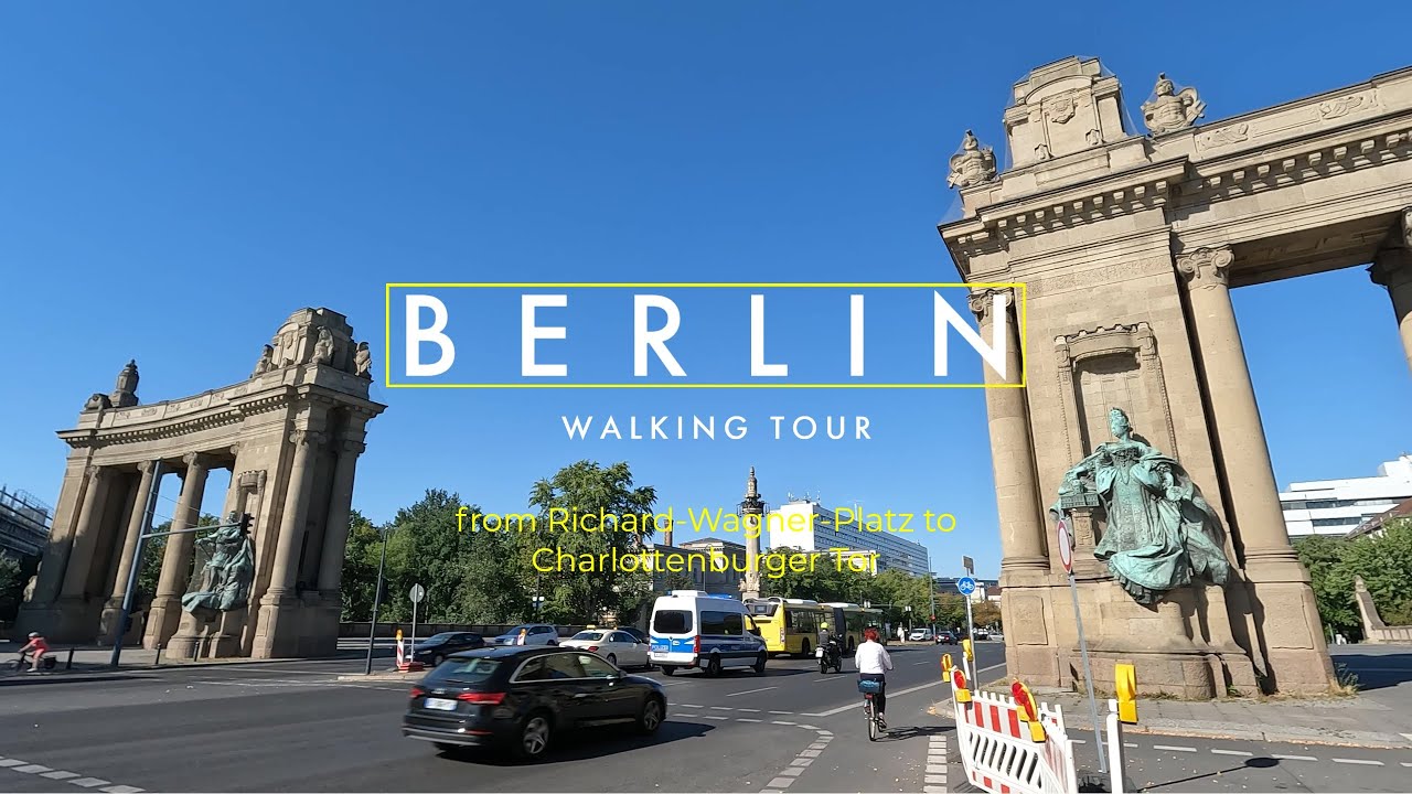 [4K] 60 fps Walking through Berlin from Richard-Wagner-Platz to Charlottenburger Tor