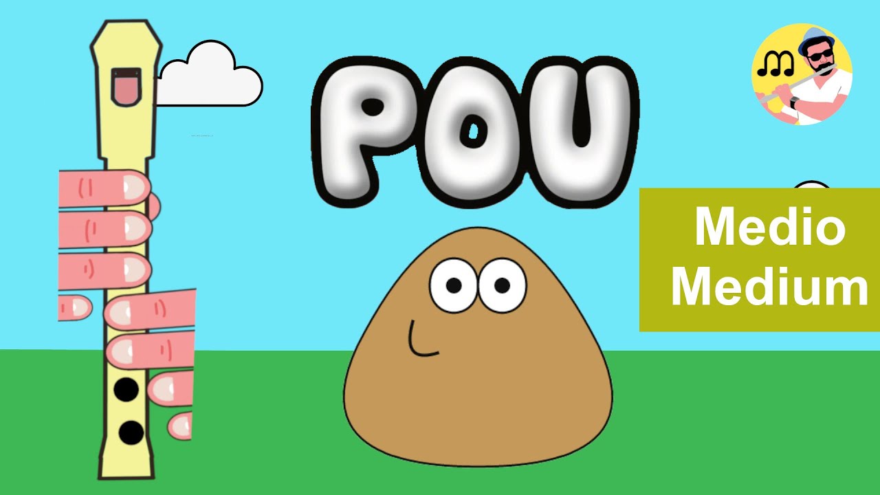 Canción de Pou. Song for recorder. Flauta dulce. Easy recorder flute.  Tutorial fácil.