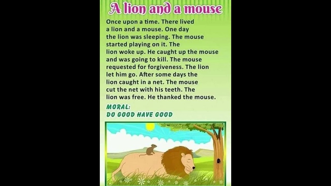 A lion and a Mouse || Short Story || English