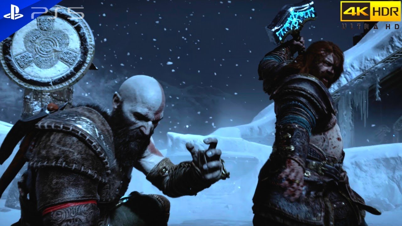 GOD OF WAR RAGNAROK - KRATOS VS THOR NO DAMAGE GMGOW | FIRST FIGHT & FULL FIGHT PS5 (4K 60FPS)