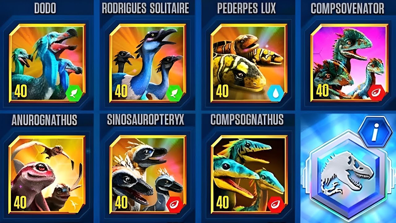 TINY TERRORS PACK WITH ALL 3 FULL SETS TO FIGHT | JURASSIC WORLD THE GAME
