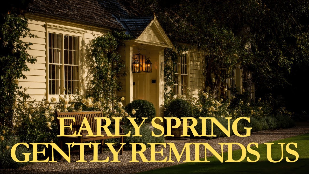 A Memory Filled Ivory & Muted Olive Cottage Nostalgic English Country Home Charm Early Spring