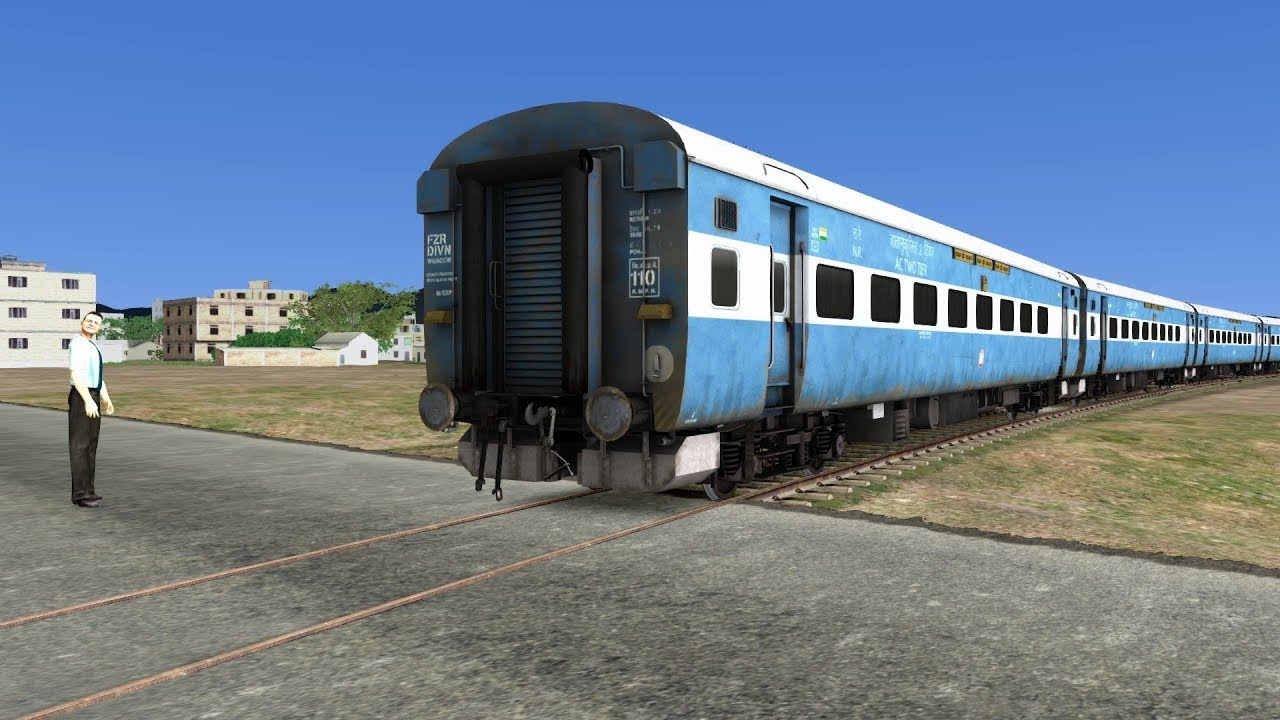 ARMY COACHES COUPLING Light sky Blue ICF 2nd AC COACHES - Train Simulator 2025 | INDIAN GAMEPLAY
