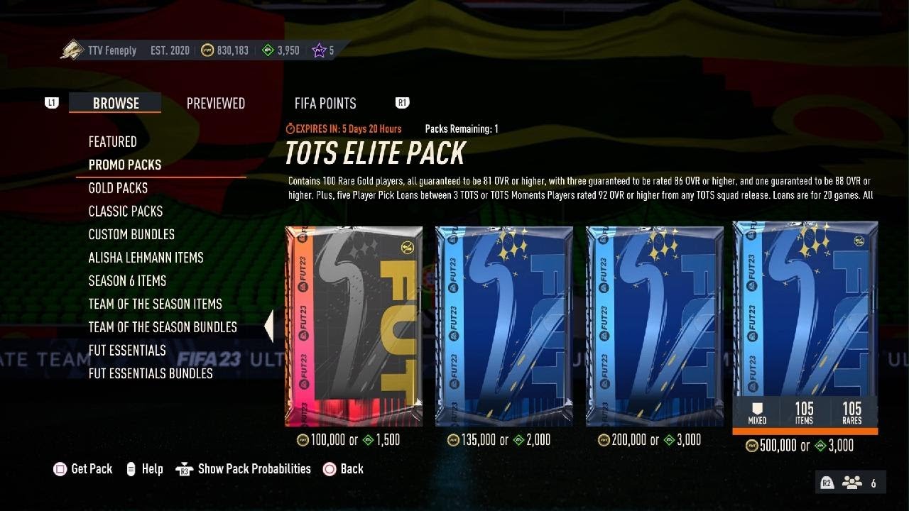 TOTS ELITE PACK🙏I NEED NKUNKU!!#FIFA23