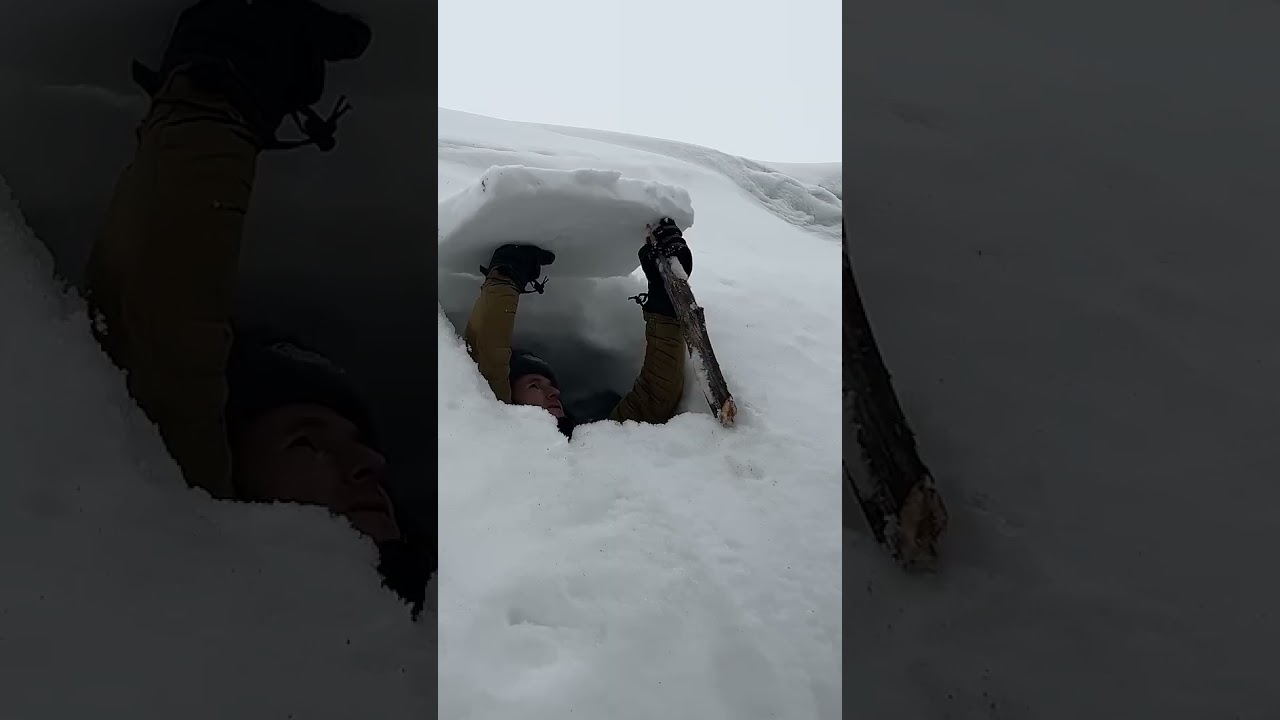 2 DAYS in the Snow cave / Giant Winter Bushcraft Shelter | Camping Time  