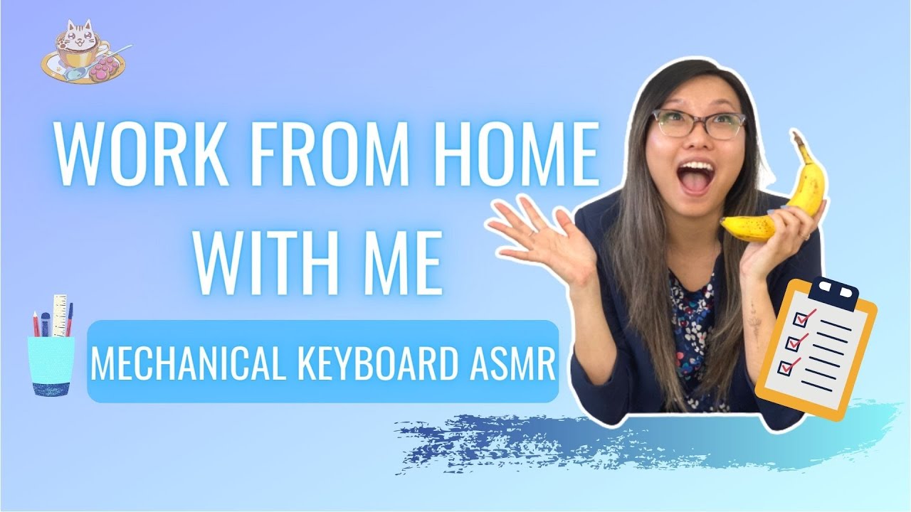 Mechanical Keyboard Typing ASMR | Work from home with me | Work ASMR for productivity (no music)