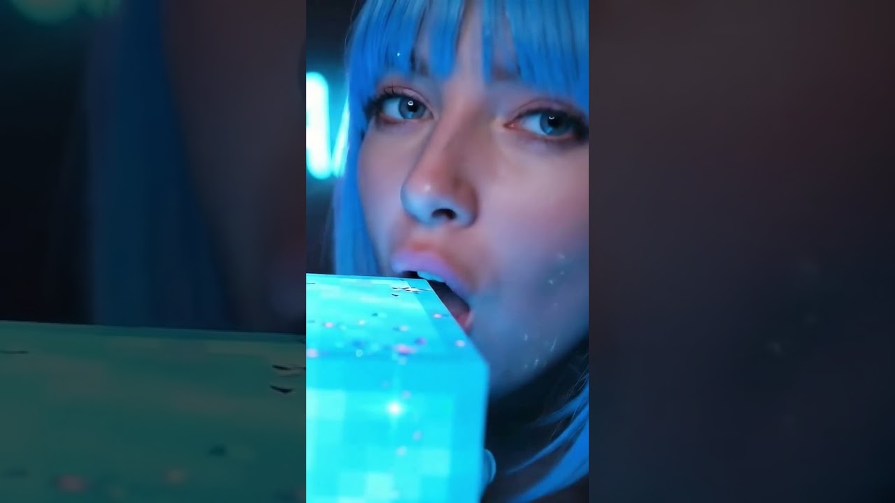 ASMR POV: Девушка кусает алмазный блок 💎✨ #ASMR #POV #Minecraft #АСМР #Алмазы #Майнкрафт  #Шорты