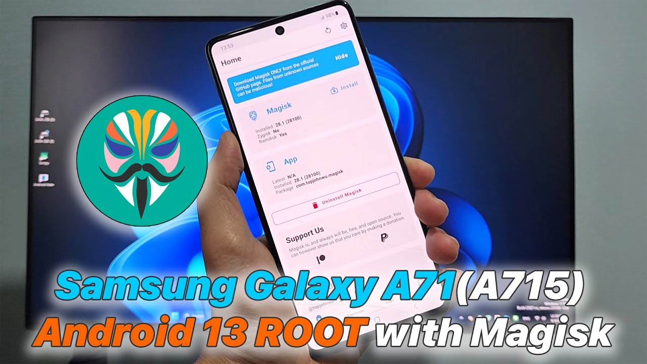 Samsung Galaxy A71 (SM-A715) Android 13 | Root with Magisk (Full Guide)