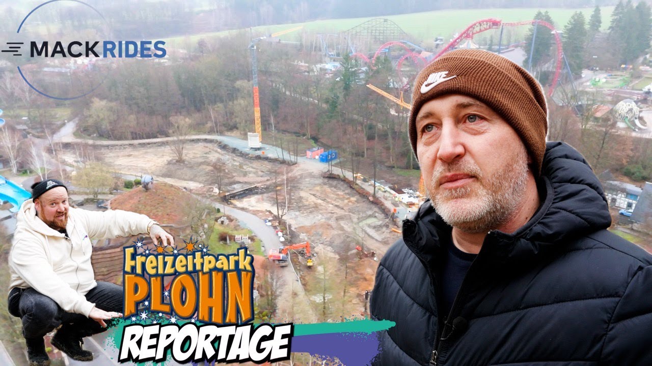 Baubeginn der Weltneuheit für den Freizeitpark Plohn - Fundamente für die neue Wasser-Achterbahn
