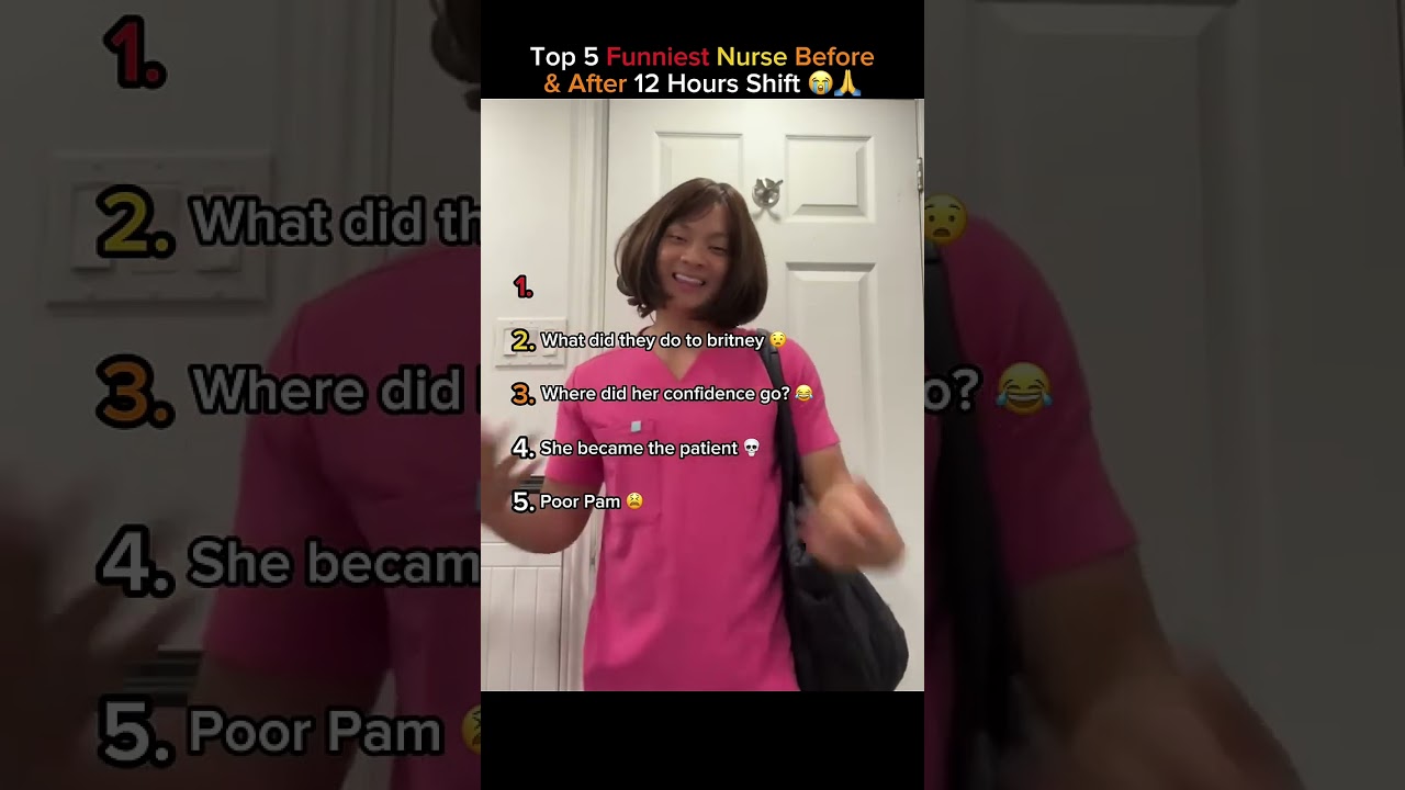 Top 5 Funniest Before & After 12-Hour Shifts (Nurse Life Be Like) 😂💉 #ranking #shorts