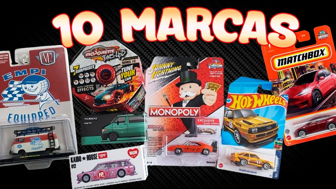 10 MARCAS DIFERENTES DE AUTOS A ESCALA 1:64