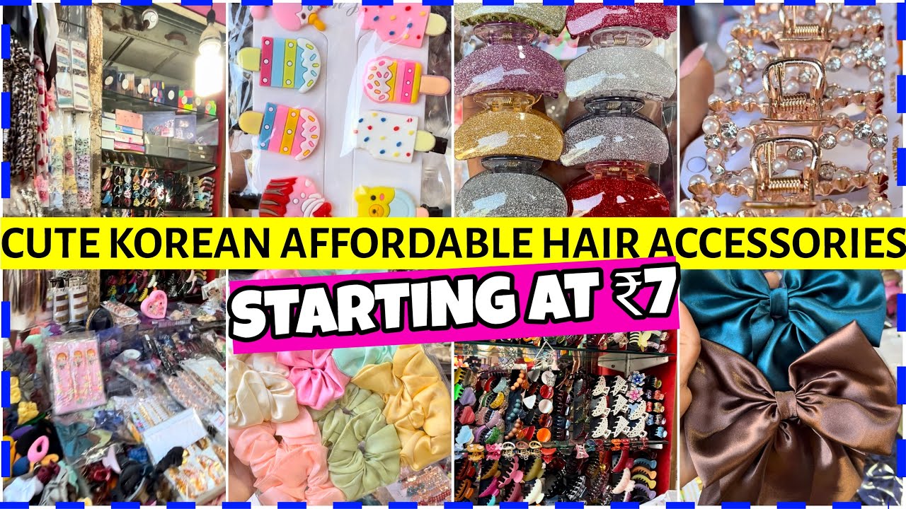 CUTE KOREAN AFFORDABLE HAIR ACCESSORIES STARTING AT ₹7 | MUMBAI HIDDEN GEM | WHOLESALE SHOP