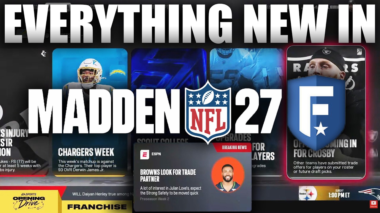Все новинки режима Franchise в Madden 27