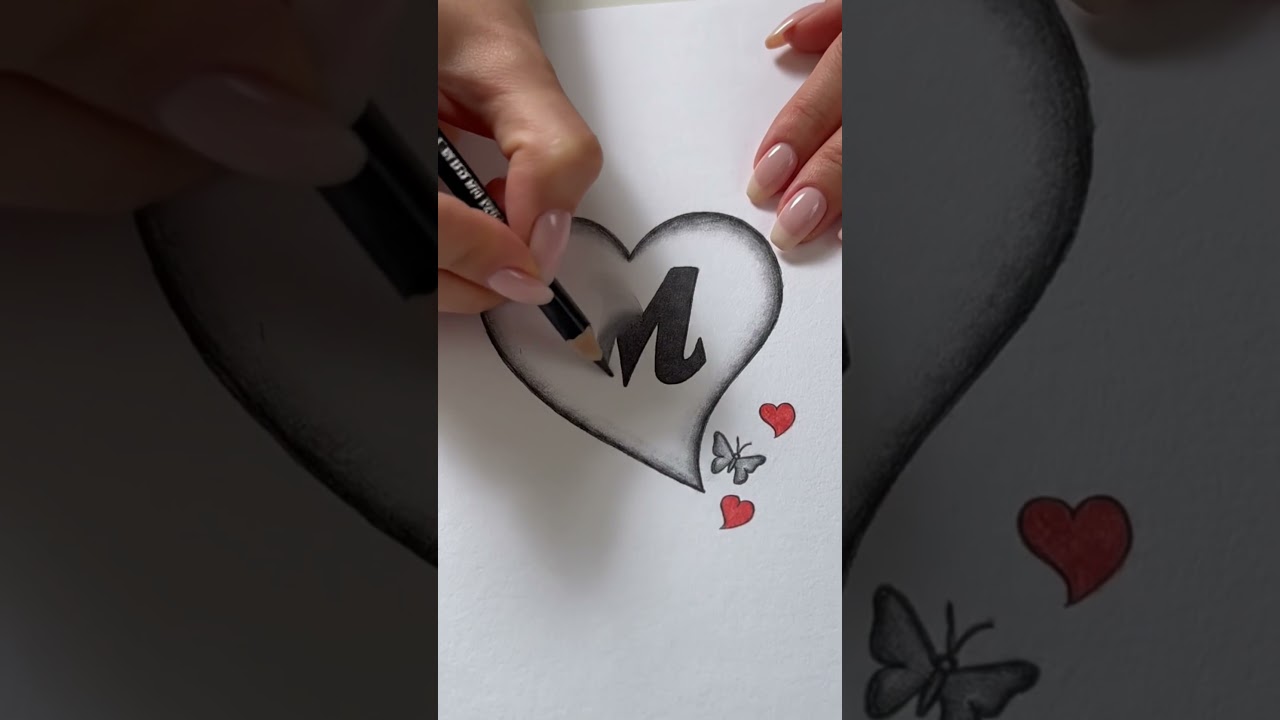M letter art 💖 Comment Your Name 1st letter 💖🤩