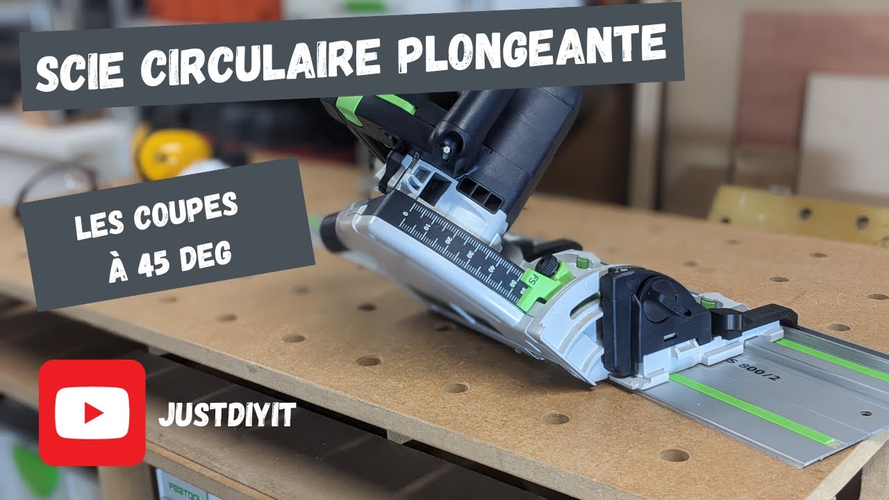Scie circulaire plongeante  : Coupes à 45 deg