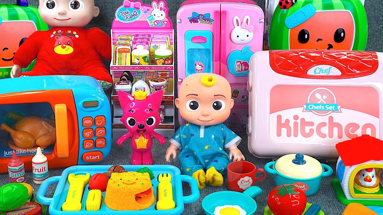 64 Minutes Satisfying with Unboxing COCOMELON Kitchen Cooking Pretend Playset Collection ASMR