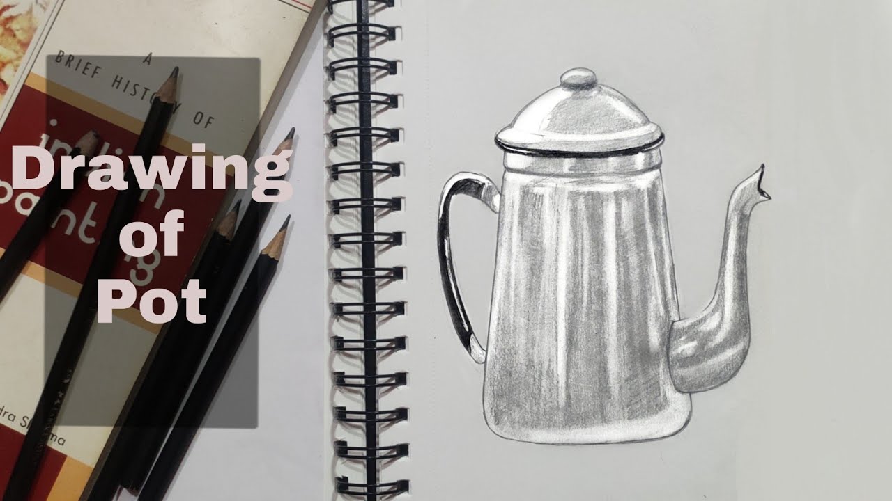 How to draw a pot/pencil shedding/learn drawing