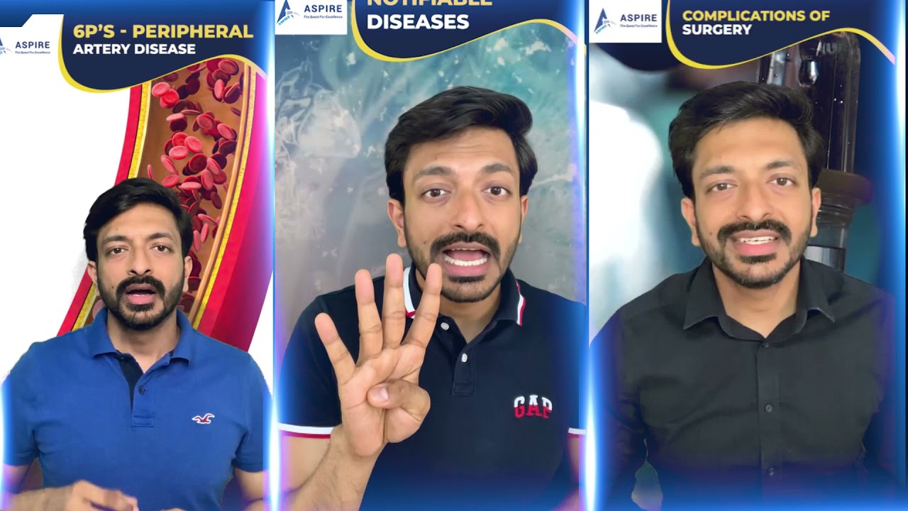 6p&rsquo;s - Peripheral artery disease | Notifiable Diseases | Complications of Surgery | Aspire | PLAB2