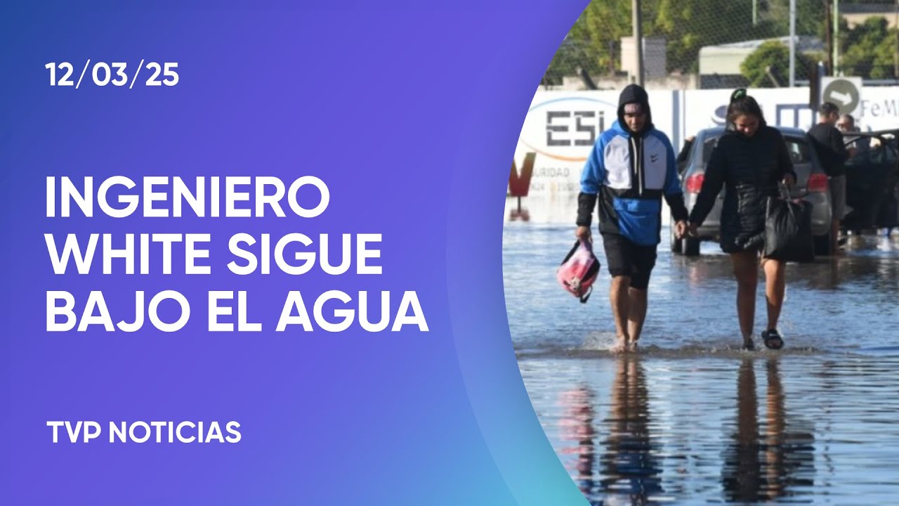 Ingeniero White sigue bajo el agua tras el temporal