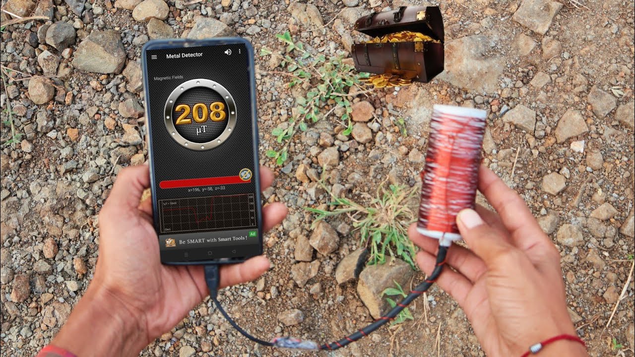 big capacitor and Aluminium coil ki madad se banae metal detector app