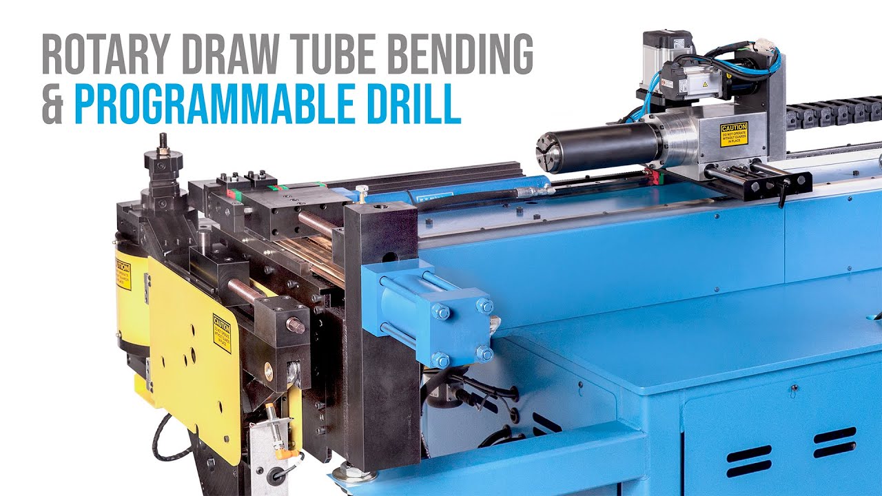 Advanced Pipe Bending | Bender w/Programmable Drill | CNC rotary draw tube bender – servo controlled