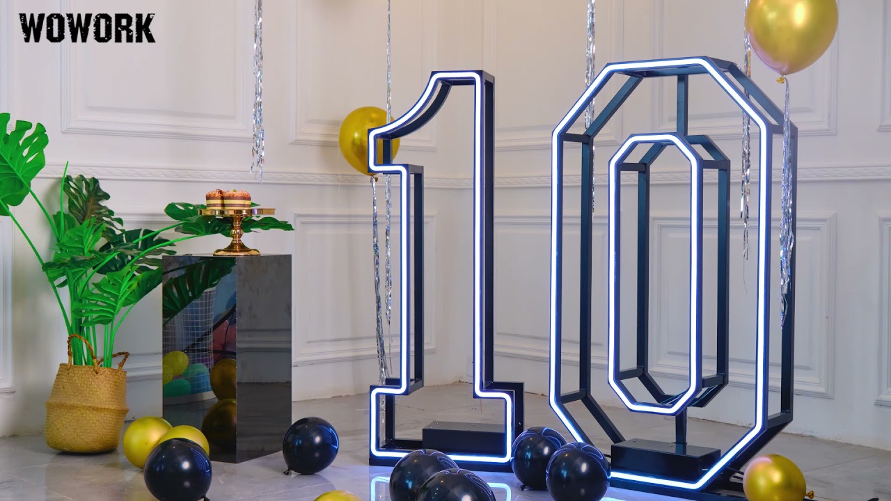 Neon marquee letters with lights stand|wedding decorations|giant marquee numbers with led lights
