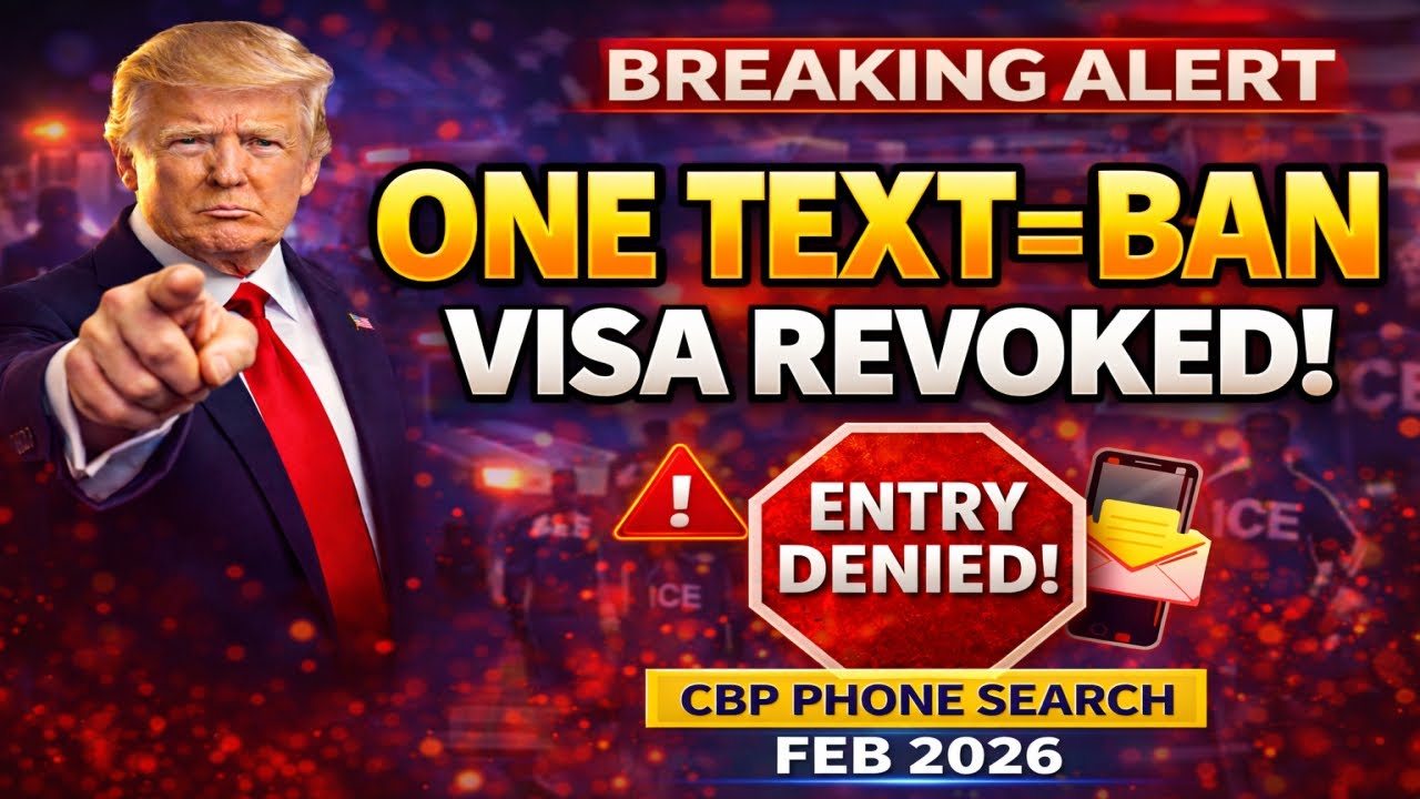Breaking Alert: Visa Revoked for 1 Text Message?  | CBP’s New Phone Search Rule Feb 2026!