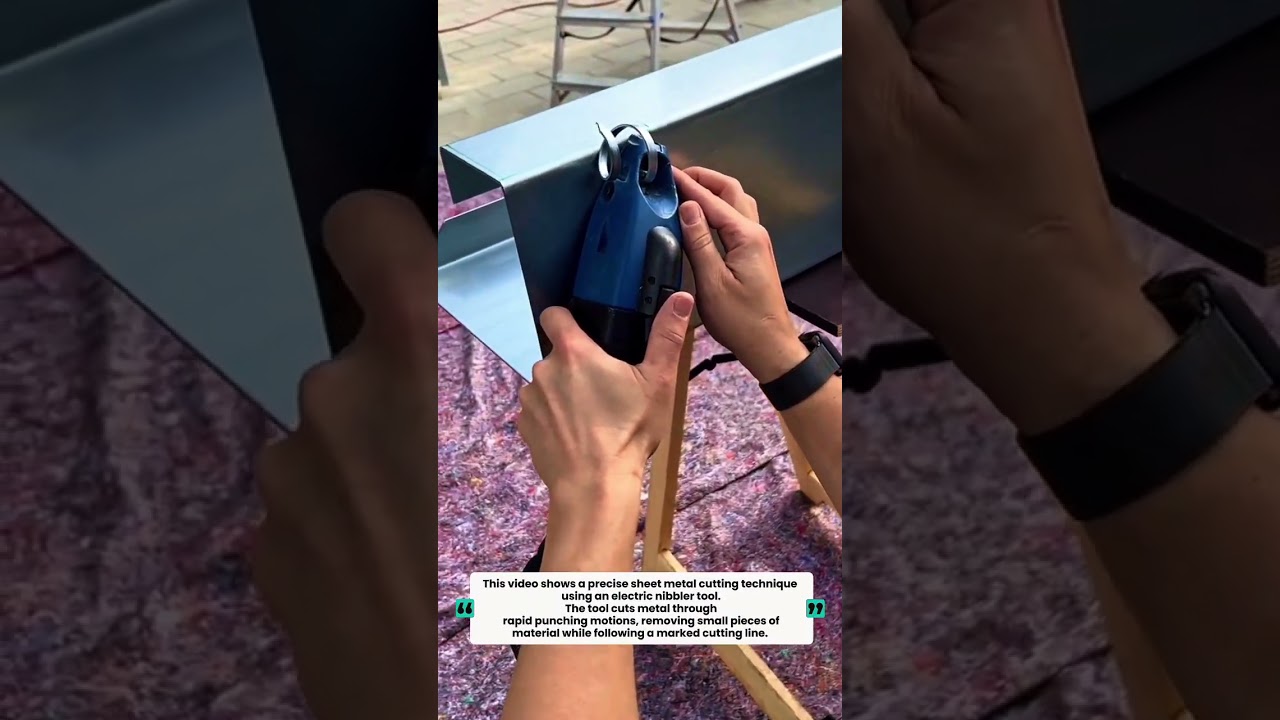 Precision Sheet Metal Cutting with Electric Nibbler Tool ⚡🔧