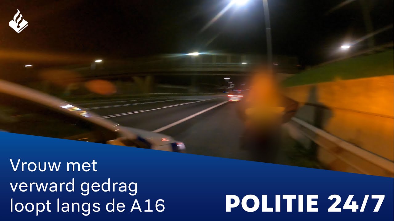Vrouw loopt langs A16 | POLITIE 24/7