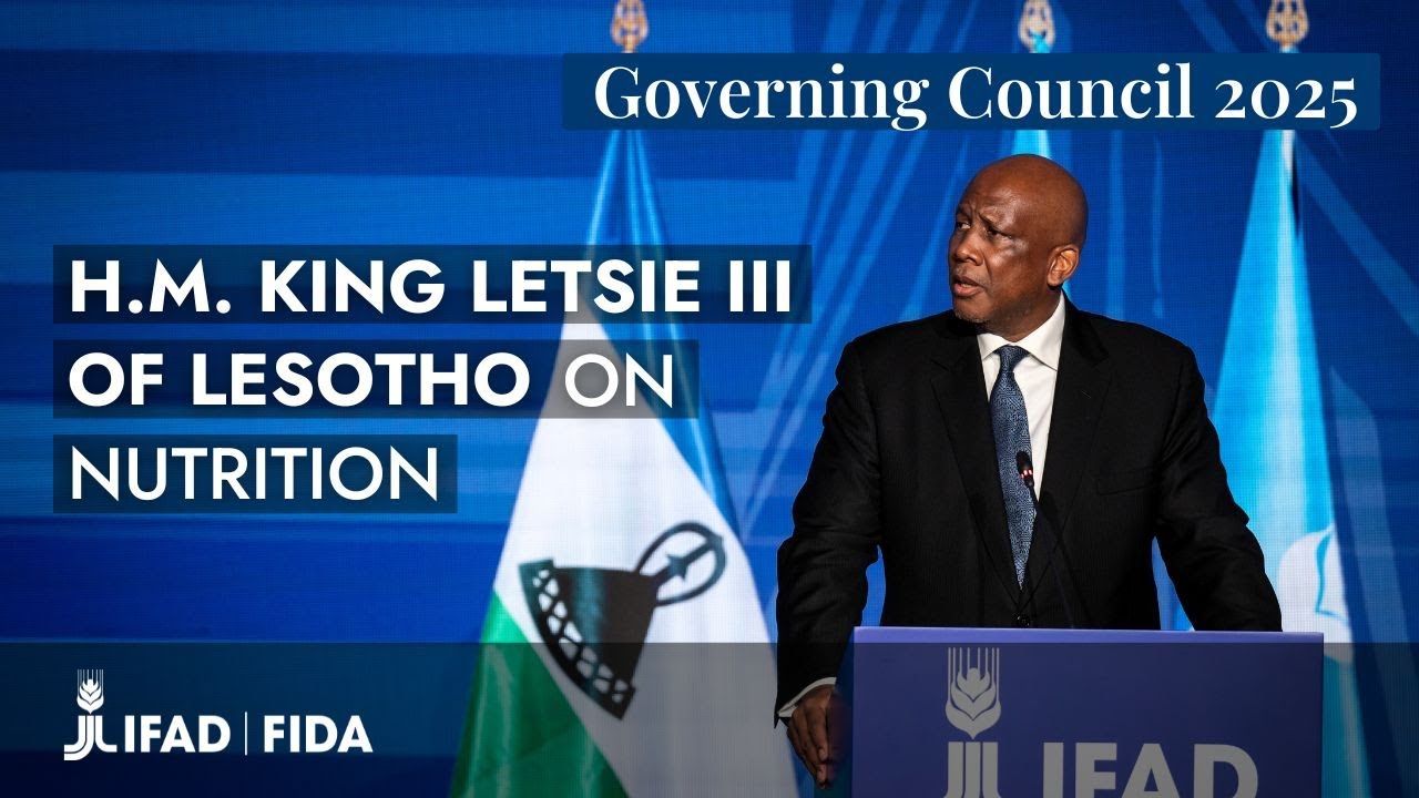 H.M. King Letsie III of Lesotho speaks at the opening of IFAD's 48th Governing Council
