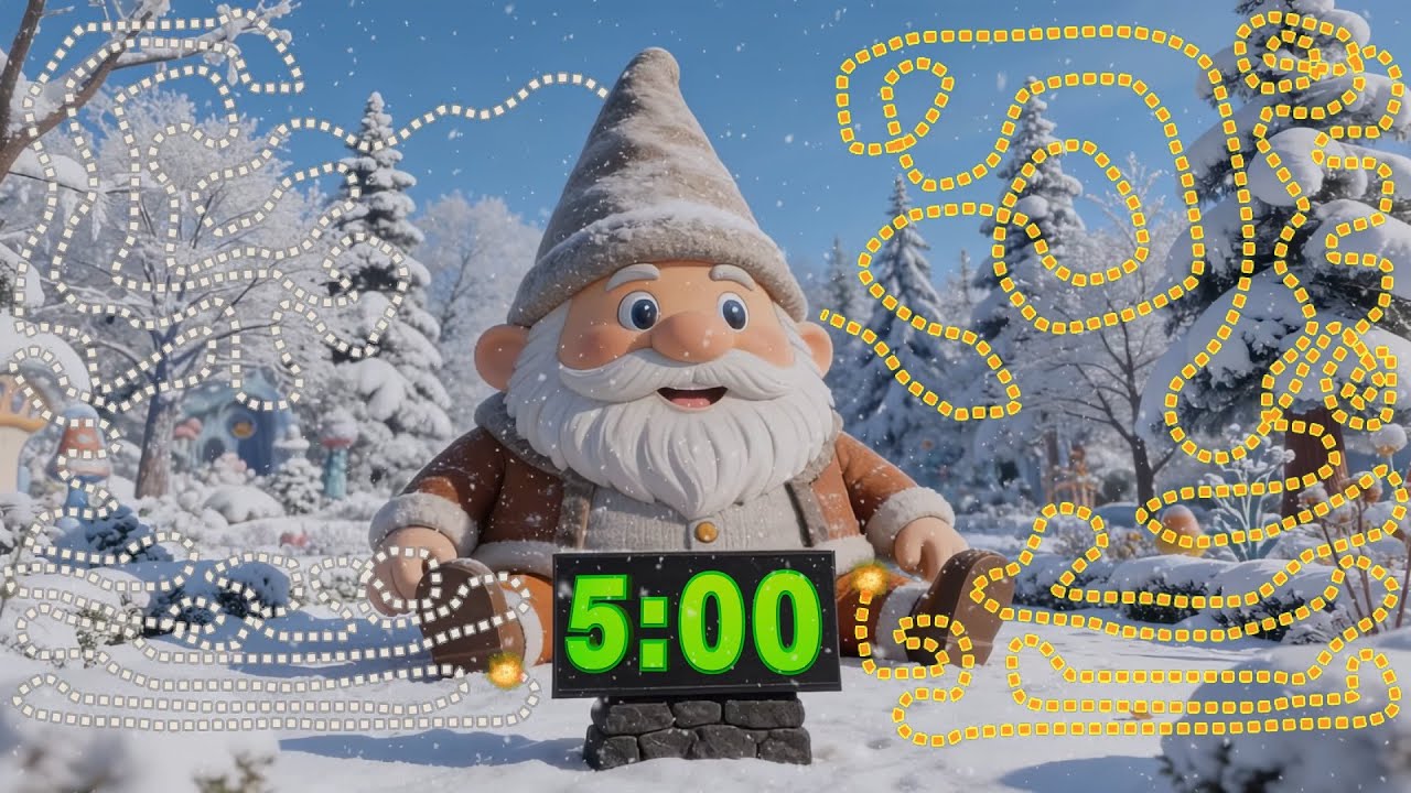 5 Minute Cozy Winter Gnome Timer 