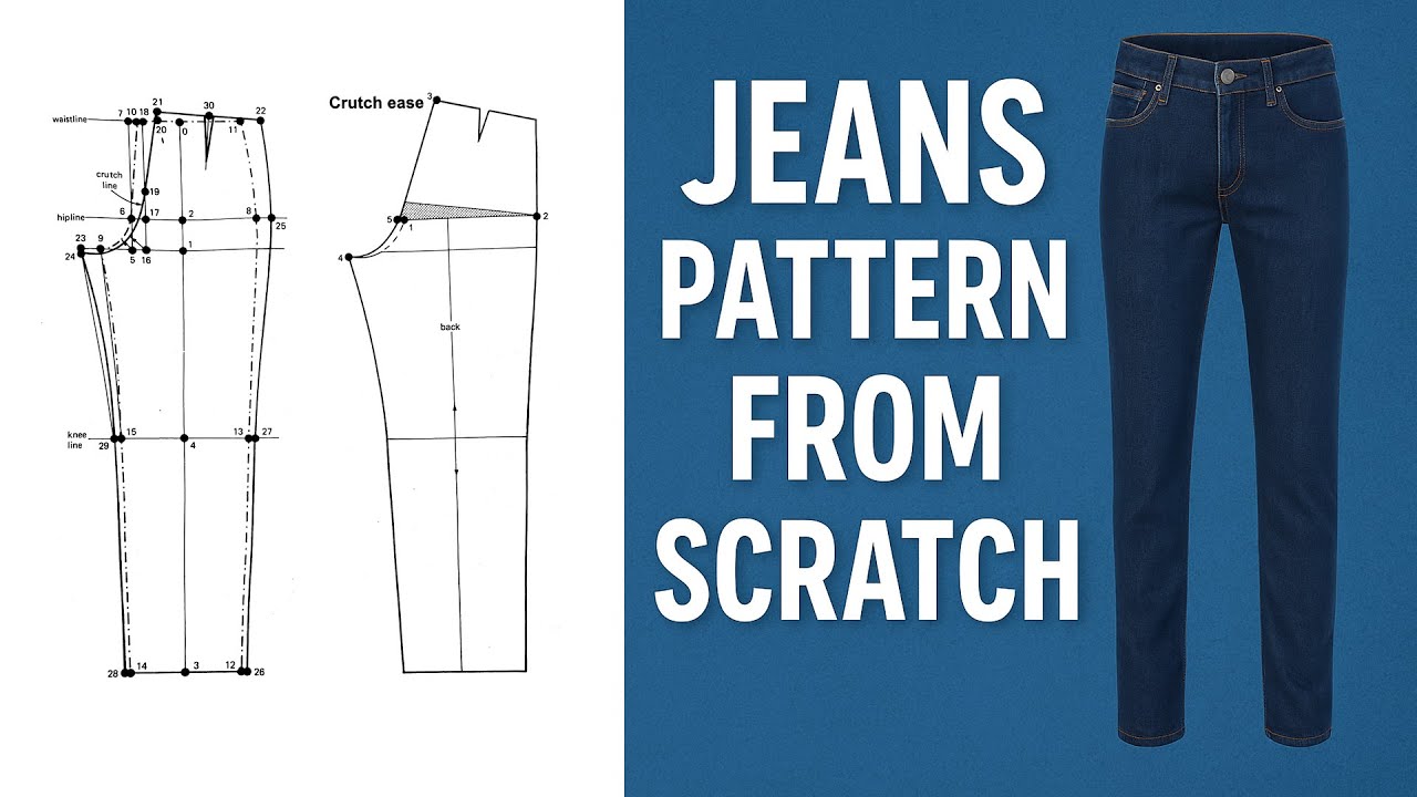 The Tailor's Secret: "Draft a Flawless Jeans Pattern From Scratch | Master Class"