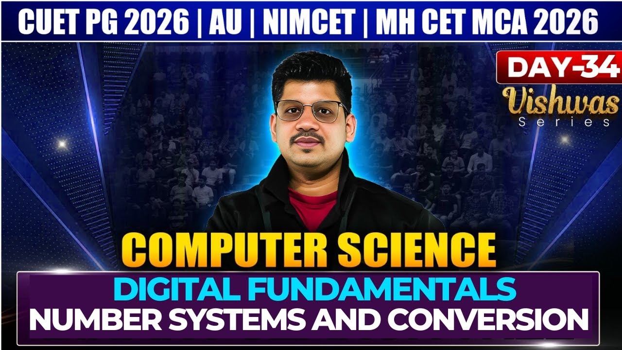 CUET PG 2026 Computer Science | AU  | JMI | MH MCA CET 2026 | Digital Fundamentals