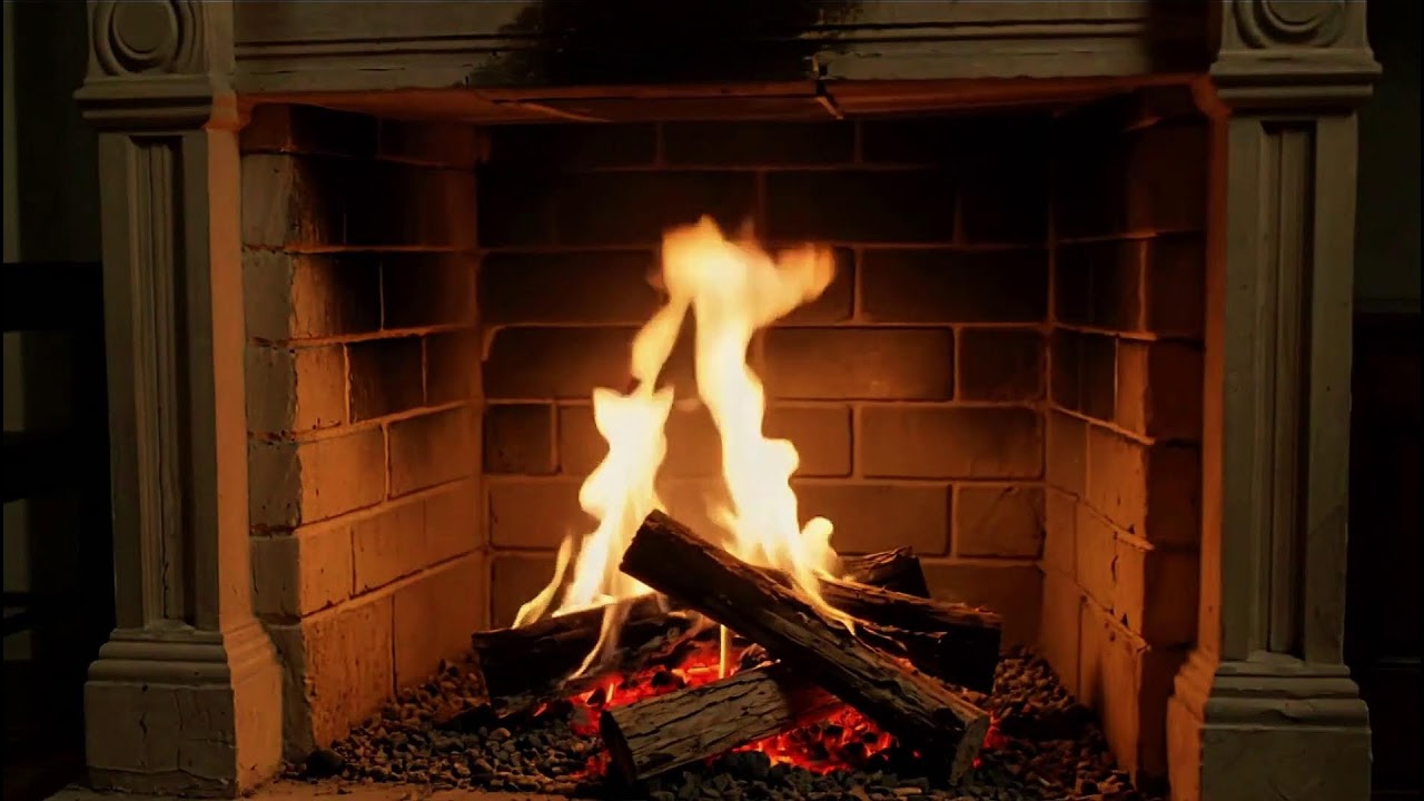 Relaxing Fireplace Ambience with Gentle Crackling Fire for Focus